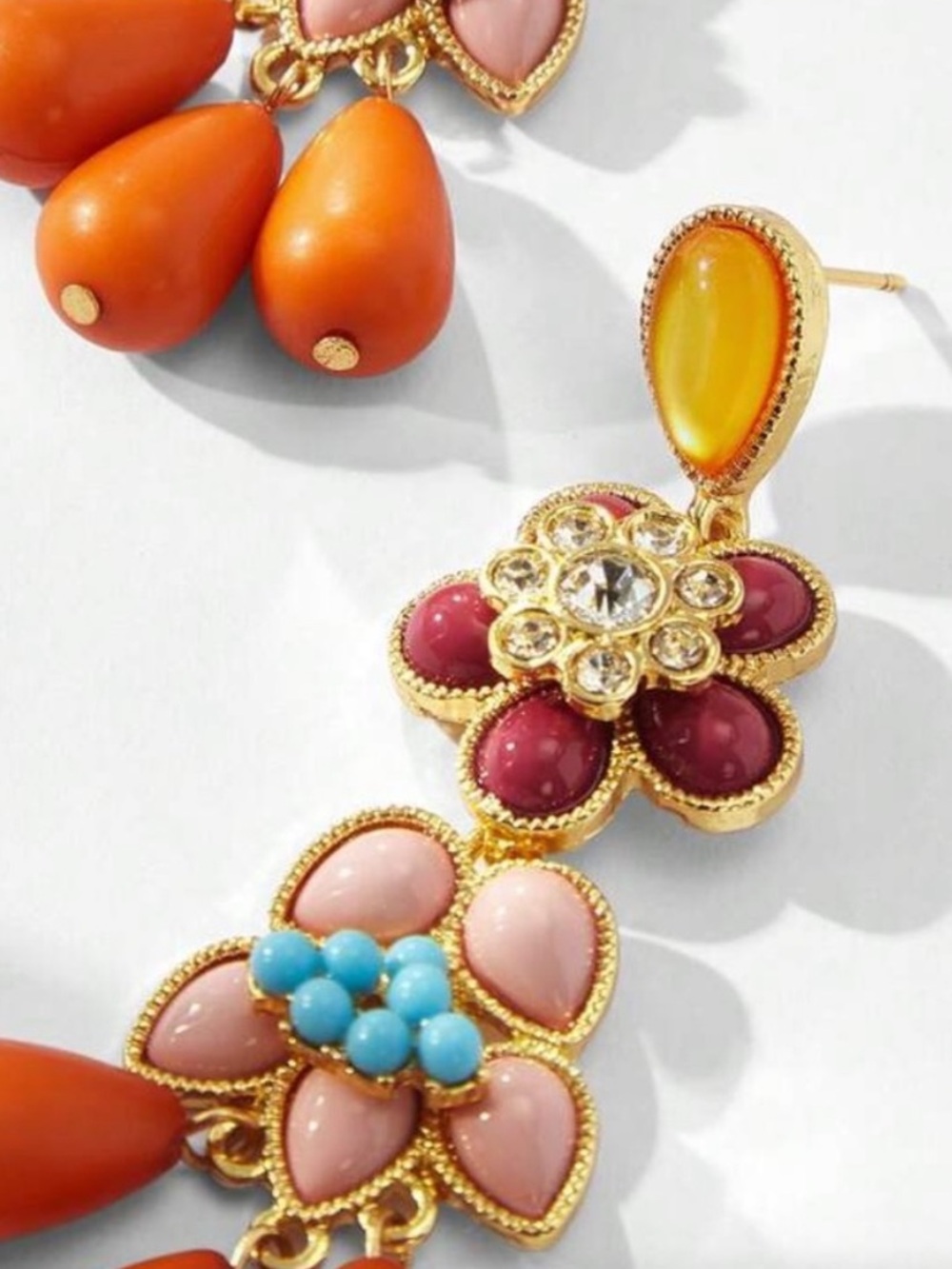 New! Boho Multicolor Beaded Drop Earrings (2019)  NWOT - Picture 3 of 4